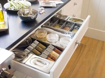 Sisteme de depozitare pentru cutii de bucătărie pentru legume, tigăi, linguri, furci, saci, instrucțiuni video pentru