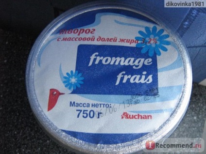 Brânză de brânză auchan, senoble franceză (auchan, Senoble franceză) naturală, 3, 2% (fromage frais) - 