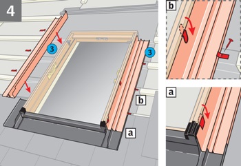 A tetőtéri ablak velux beépítése lapos tetőfedő anyagba a szerszámok segítségével