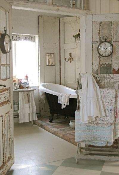 Baie în stilul vintage-ului și romantismului shebbie-chic - blog despre designul interior - topproject studio
