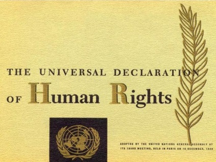 Declarația Universală a Drepturilor Omului istoria creației și o scurtă descriere