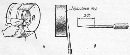 Ascuțirea și umplerea uneltelor de marcare - marcare cu construcție geometrică și prelucrare prin