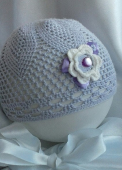 Pălărie tricotată pentru copii - rozetă, hobby de tricotat