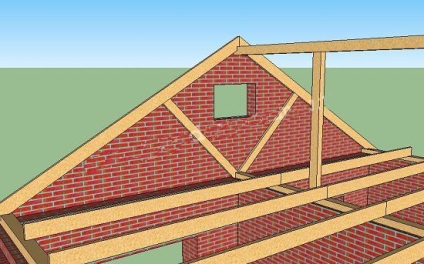 Gable tető a kapákon - kapaszkodó tető saját kezekkel, gables - tető - pince - bánya