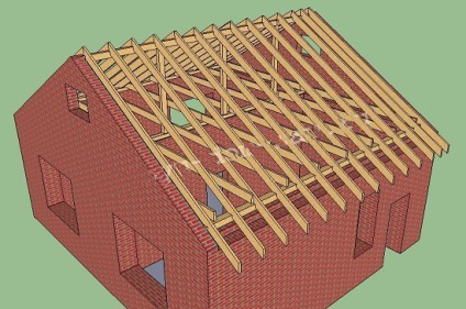 Gable tető a kapákon - kapaszkodó tető saját kezekkel, gables - tető - pince - bánya