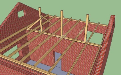 Gable tető a kapákon - kapaszkodó tető saját kezekkel, gables - tető - pince - bánya