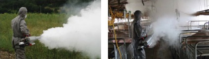 Generatoare de ceață calde și reci pentru dezinfecția și distrugerea insectelor, exploatarea dinsoților