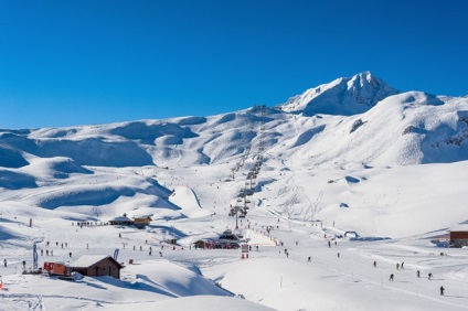 Stațiunile de schi din Franța urcă arque (les arcs)