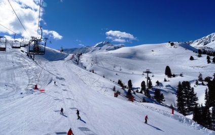 Stațiunile de schi din Franța urcă arque (les arcs)
