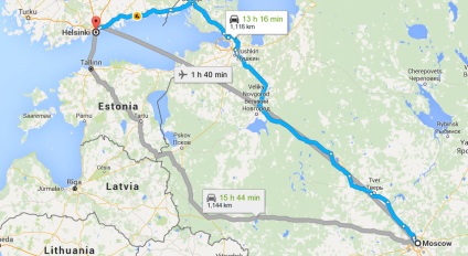 Hogyan juthat el Moszkvából Helsinkibe?