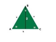 Cum să găsiți partea unui triunghi isoscel în cazul în care baza este dată