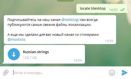 Cum să traduci o telegramă în rusă pentru a ruși, voi crea o casă