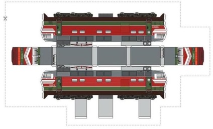 Cum de a face un tren cu mâinile din hârtie - transportul feroviar din modele de hârtie de hârtie