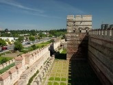 Konstantinápolyi erődfalak (Feodosia falak) Isztambulban, Törökországban