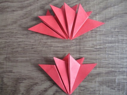 Mesterkurzus a szegfű előállításához Origami módszerrel