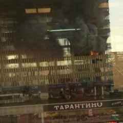 Moszkva, hírek, az új arbat egyik magas épületek tűz