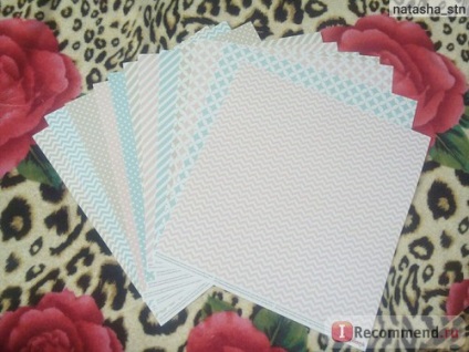 Set of scrapbooking papír elegánsan egyszerű 14 lap - 