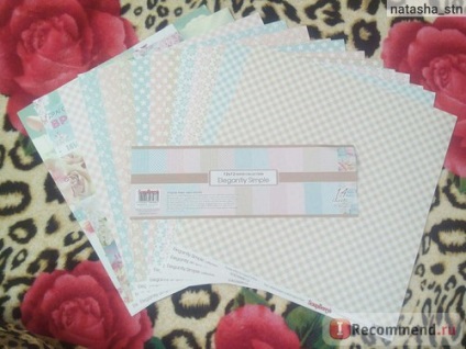 Set de hârtie scrapbooking elegant simplu 14 foi - 