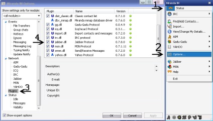 Configurarea unui client jabber utilizând exemplul miranda - jabber - wikipedia la