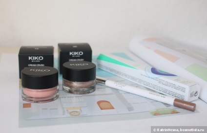 Новите неща Kiko Milano крем сенки в 2 цвята, устойчиви мнения очна линия