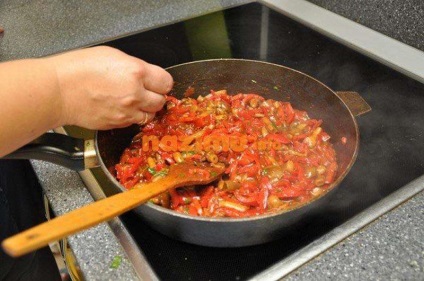 Opyat paradicsommal harang paprikával - fotó recept a lépésről lépésre főzésre