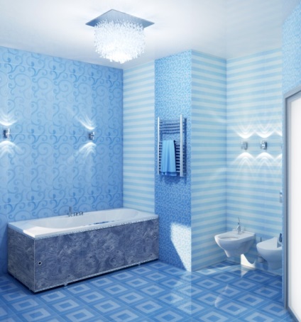 Fali dekoráció a fürdőszobában, problémamentes javítás