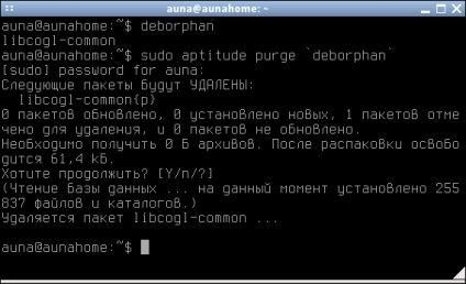 Înlăturarea completă a pachetelor neutilizate în debian - sergey chervach