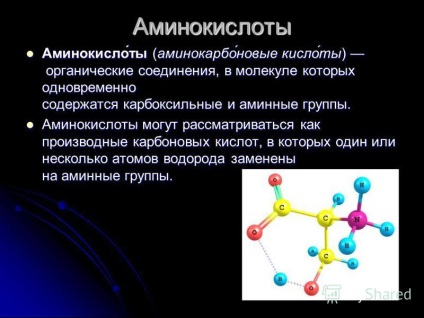 Prezentarea utilizării aminelor și aminoacizilor în medicină