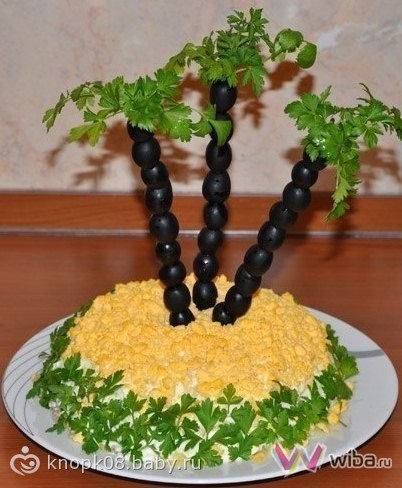 Salate, decoratiuni de salate de palmier