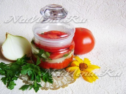 Salata de ceapa si rosii pentru iarna