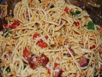 Salata de spaghete cu pui, reteta