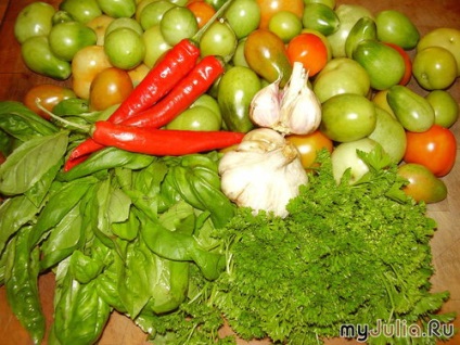 Salata de tomate verde - grup de jurnal de tomate-lăcomie - placere în bucătăria grupului -