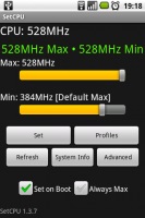Setcpu за Android изтегляне - APK програма