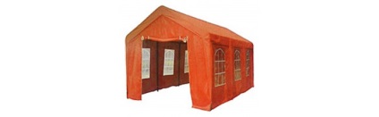 Cort Pavilion 3x6 portocaliu cu pereți