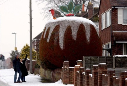 O budincă continuă pozitivă de Crăciun în viața Angliei