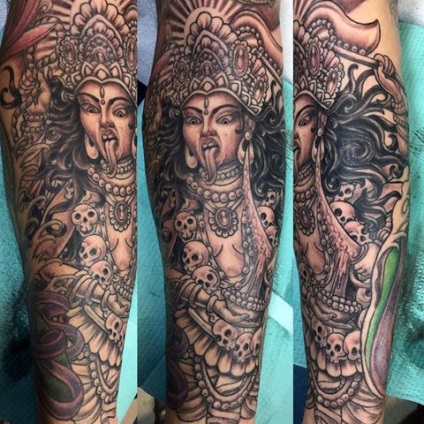 Tattoo zeita Kali valoare și fotografie