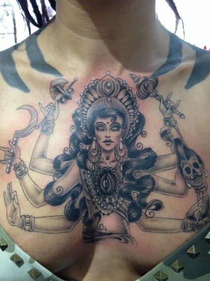 Kali tetoválási érték, fotók és vázlatok