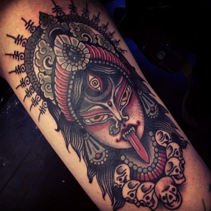 Kali tatuaj valoare, fotografie și schițe