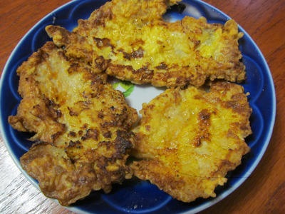 Három recept szeletek - a tésztában, apróra vágott csirke és sertés