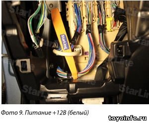 Instalarea sistemului de alarmă toyota auris 2013, puncte de conexiune