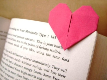 Dragoste în fiecare zi marcaj pentru carte în formă de inimă
