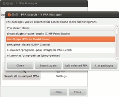 Y ppa manager - modalitate grafică de a găsi pachetul potrivit în ppa-repositories