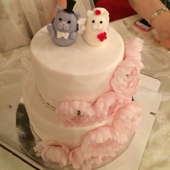 Rendeljen esküvői lila kerek süteményeket egy standon szállít Moszkvában