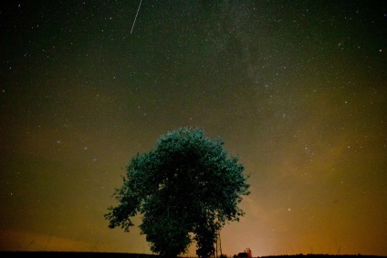 Starfall sau Perseid meteor shower, știri de fotografie