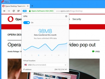 Opera Browser acum cu criptare vpn - browser-ul de operare de criptare vpn