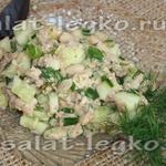 A gombás gomba saláta, egy recept egy fotóval nagyon finom