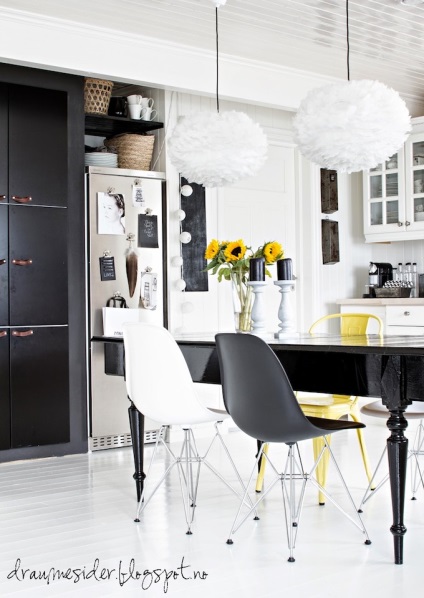 Bucătărie alb-negru 40 de interioare monocrome elegante