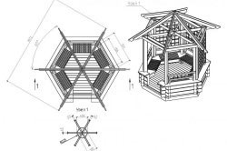Desene de arbori din proiecte de lemn și etape de construcție