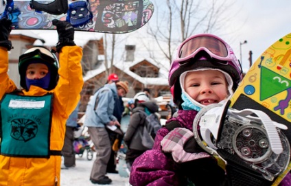 Copiii pe snowboard