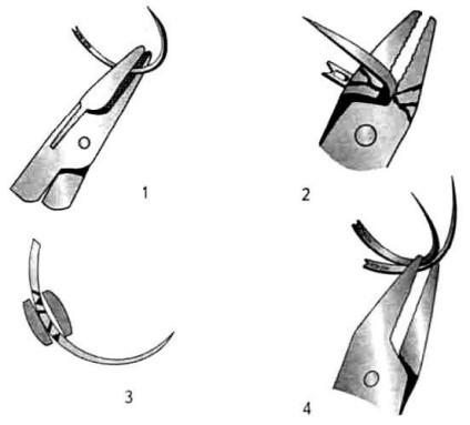 Instrumente pentru aplicarea suturilor chirurgicale manual